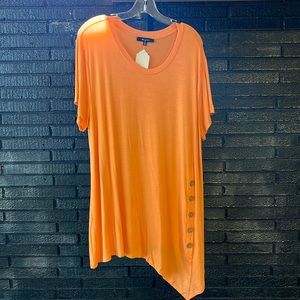 Orange Asymmetrical Top